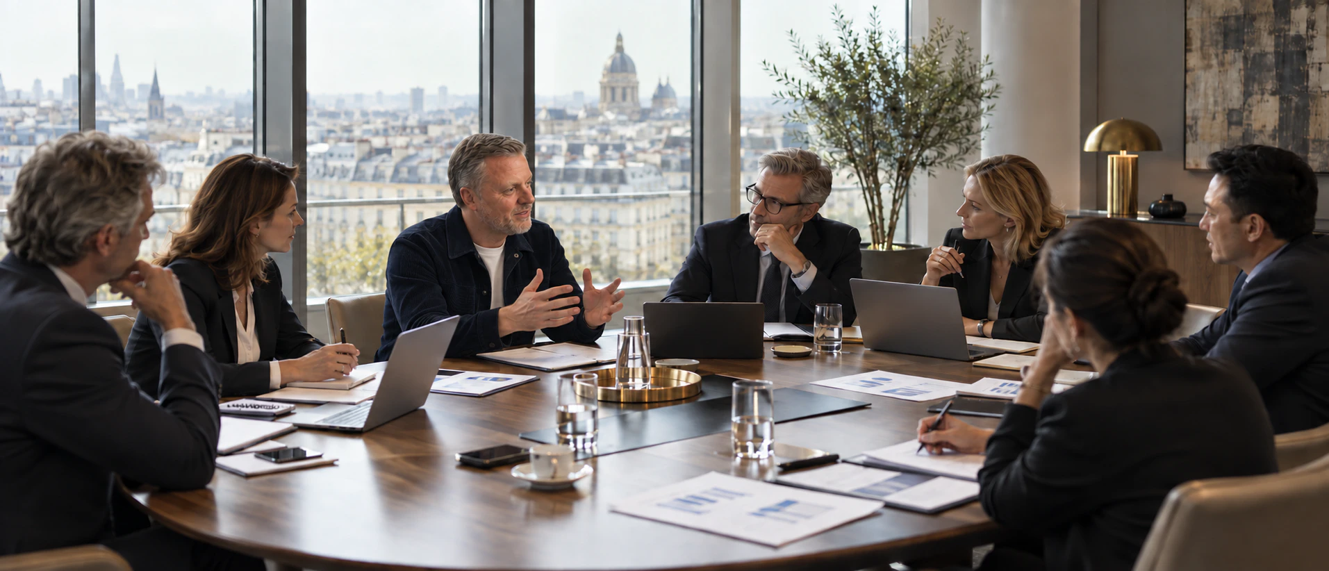 Cyril Babois animant un comité stratégique